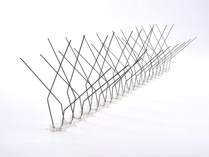 10 Meter Vogelabwehr, Taubenabwehr/ 4-reihig, X-Form/ 20 Elemente a 50 cm/Taubenspikes aus Edelstahl