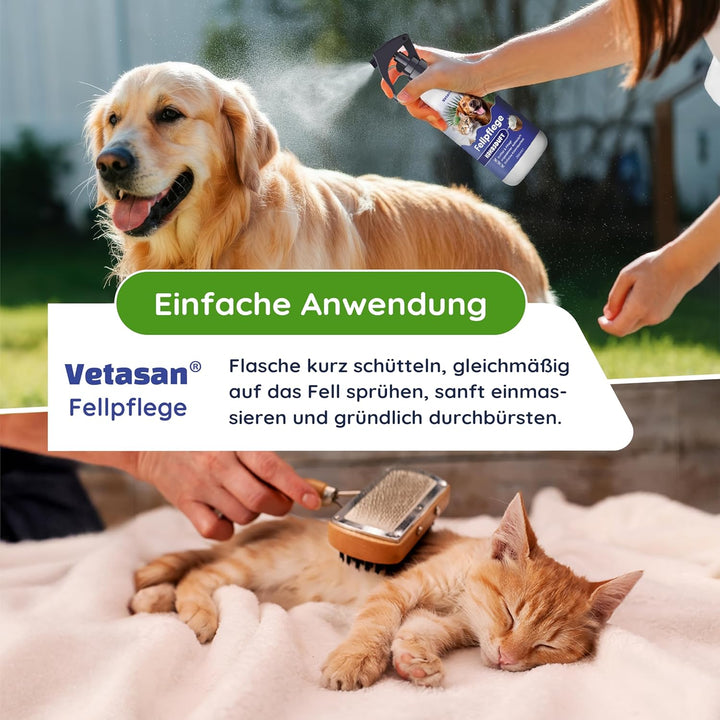 Fellpflege Spray (250ml + Fellbürste), 250ml + Fellbürste