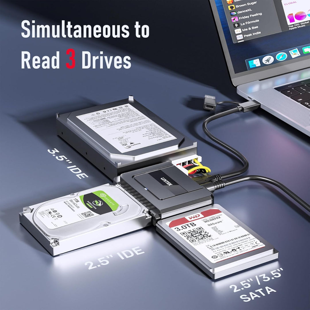 UNITEK Unitek IDE SATA zu USB Festplattenadapte, USB SATA IDE Externer Festplattenleser für 2,5/3,5