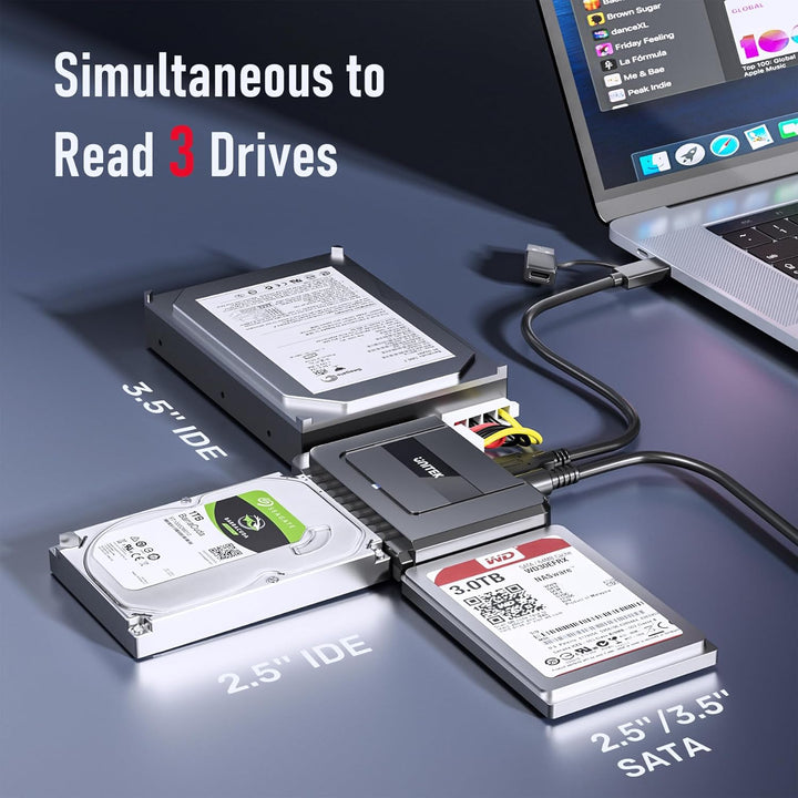 UNITEK Unitek IDE SATA zu USB Festplattenadapte, USB SATA IDE Externer Festplattenleser für 2,5/3,5