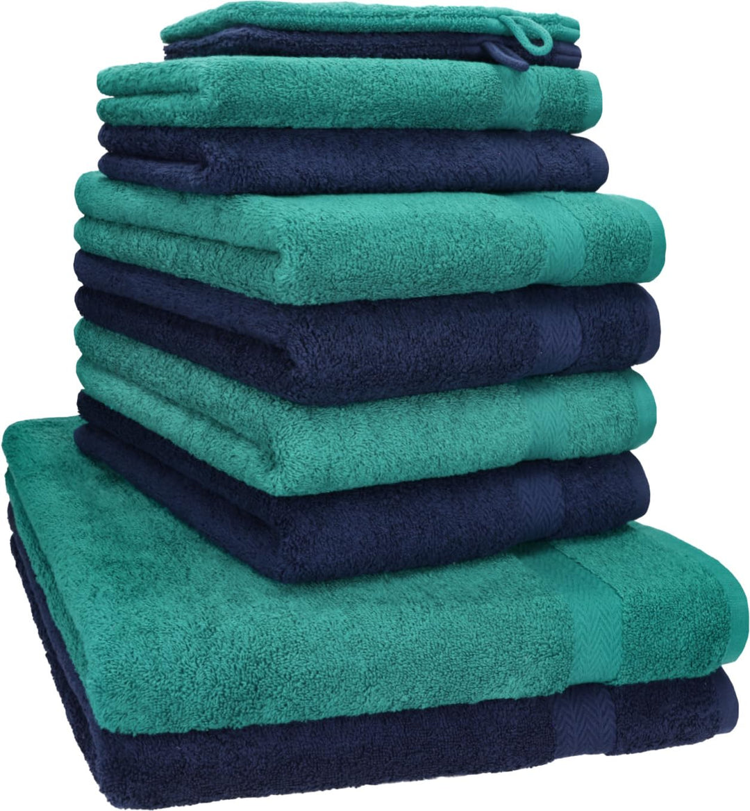 Betz 10-TLG. Handtuch-Set Premium 100% Baumwolle 2 Duschtücher 4 Handtücher 2 Gästetücher 2 Waschhan