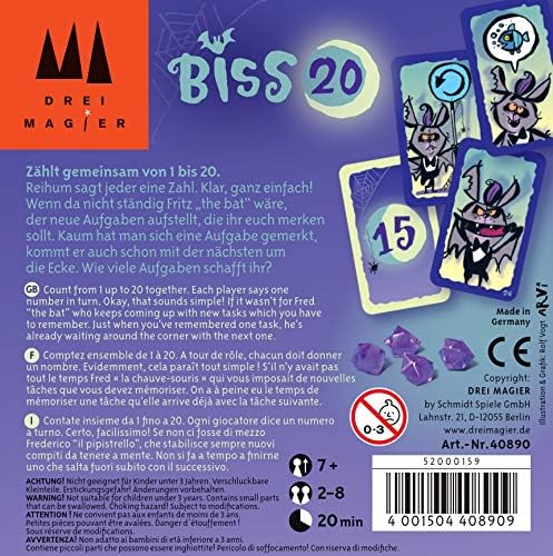 Schmidt Spiele 40890 Biss 20, DREI Magier Kartenspiel & 40851 Tarantel Tango, Drei Magier Kartenspie