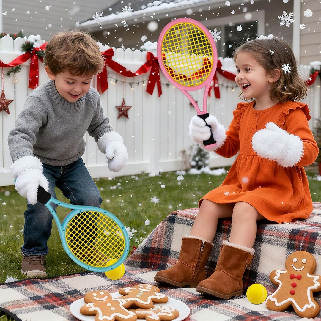 Ppbmocw TennisschläGer Kinder 2-15 Jahre,Das TennisschläGer-Set FüR Kinder Umfasst Zwei 17-Zoll-Tenn