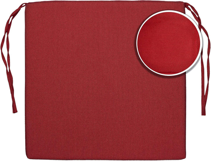 sunnypillow 4er Set Stuhlkissen mit Bindebänder - 40 x 40 x 3 cm - Sitzkissen Outdoor für Stühle/Bän