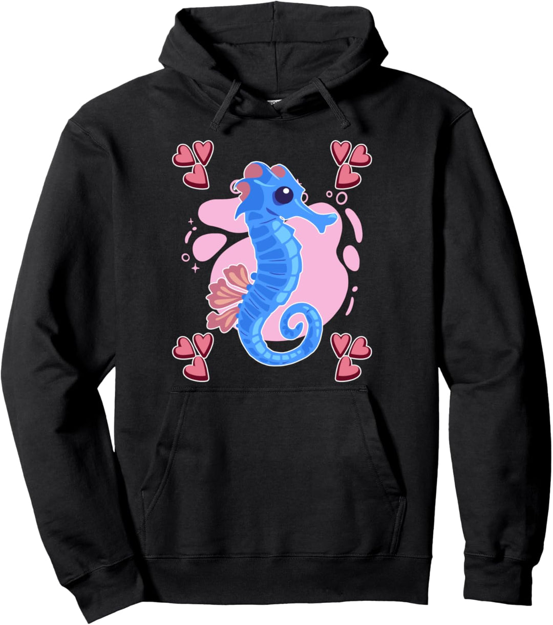 Damen Seepferdchen Zeichnung Mädchen Seepferdchen Pullover Hoodie