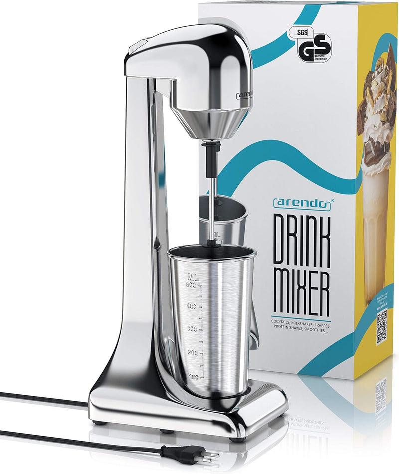 Arendo - Drink Mixer - Eiweiss Shaker - Getränkemixer - elektrischer Standmixer - 500 ml Becher - 22