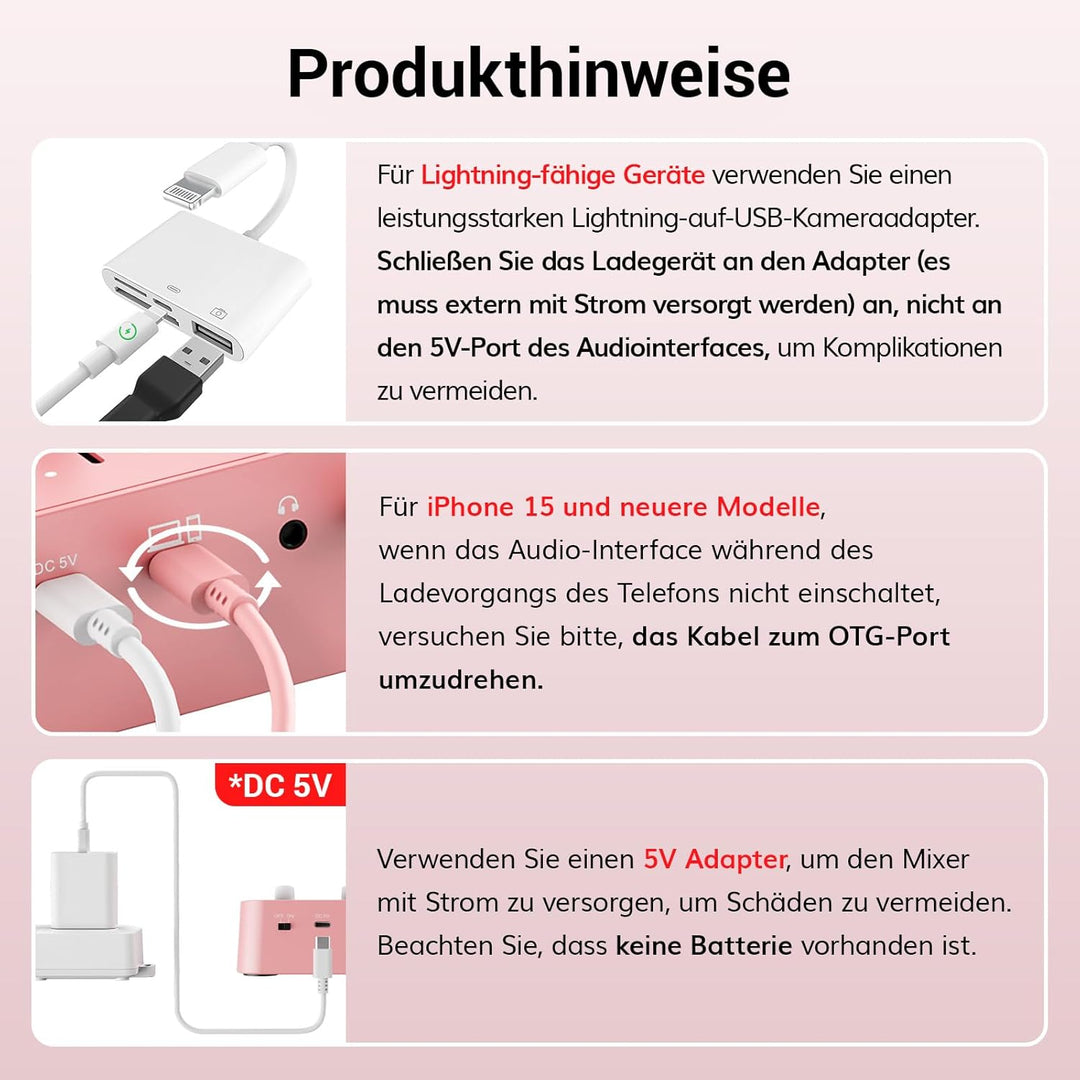 TONOR Podcast Mikrofon Set mit Audio Interface, ASMR Mikrofon, 2 Kondensatormikrofone, Audio Mixer,