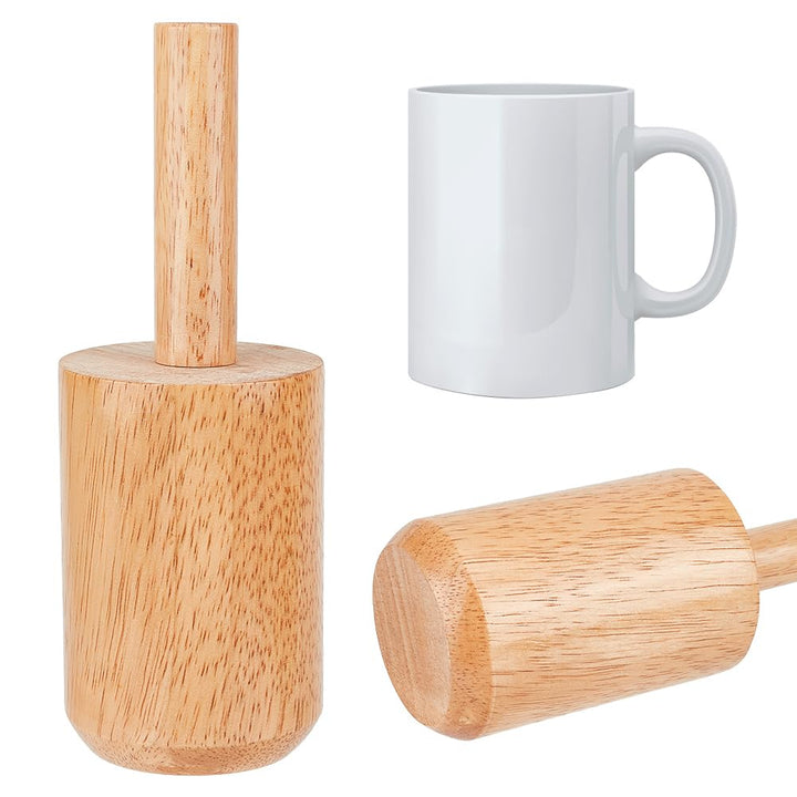 BENECREAT 220x80mm Tasse Töpferei Formen, BurlyWood Holz Töpferei Werkzeuge mit Griff Töpferei Forme
