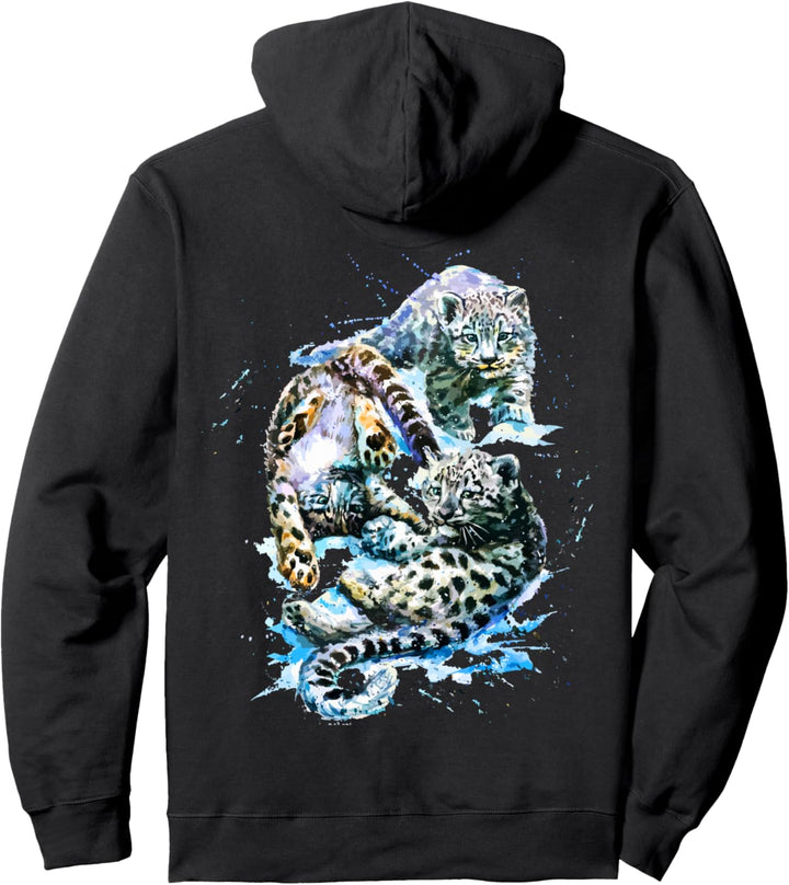 Leoparden und Tiger, handbemalte süsse Leoparden und Tiger Pullover Hoodie