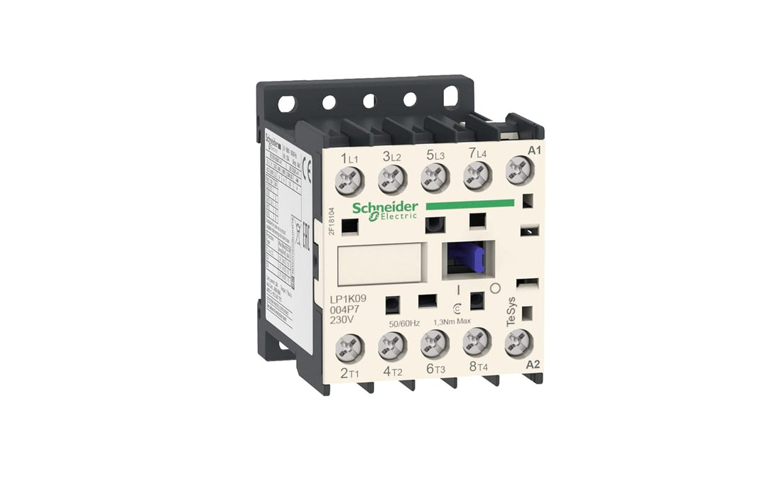Schneider Electric - Leistungsschütz LC1K 4p, Spule 230 V AC, LC1K09004P7 20 A 8 kV Spule 230 V AC,