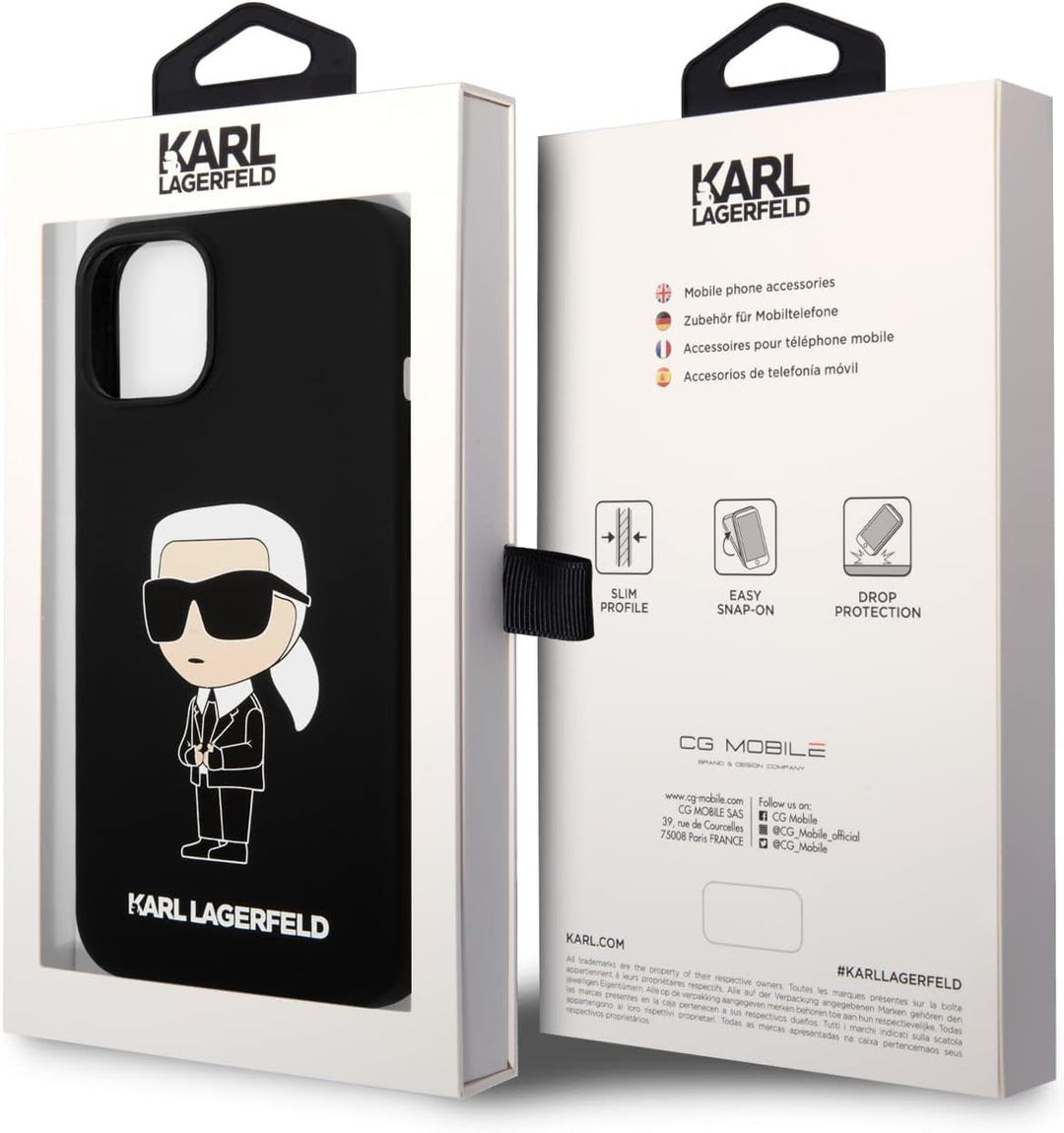 KARL LAGERFELD KLHCP14MSNIKBCK Hülle für iPhone 14 Plus 6,7" hardcase Schwarz SI