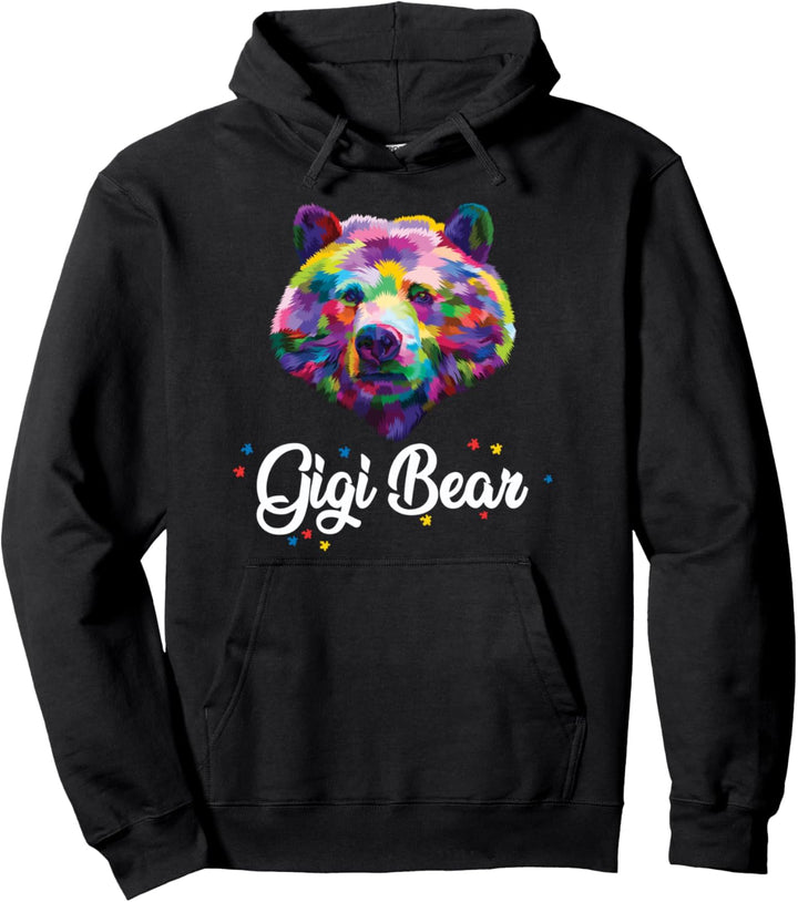 Buntes, süsses, autistisches, stolzes Grosseltern-Gigi-Bär-Enk Pullover Hoodie