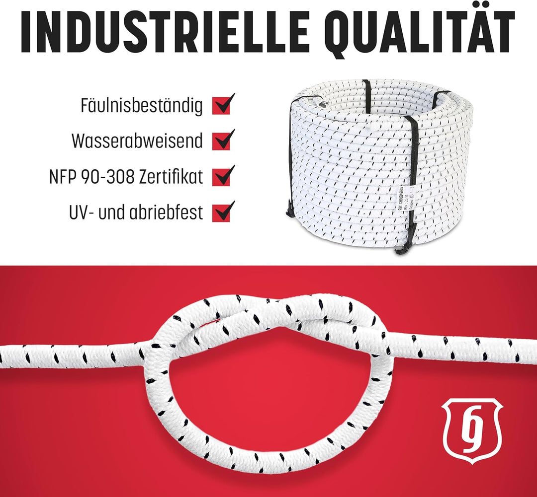 MAGMA Elastisches Seil Bungee-Seil für Schwimmbadabdeckungen 8mm, 50m. Gummiseil für Schwimmbad, Ang
