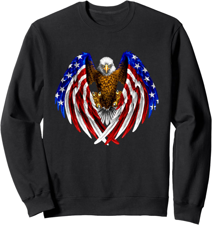 Adler US-Flagge Amerikanische Freiheit Patriotischer 4. Juli Sweatshirt