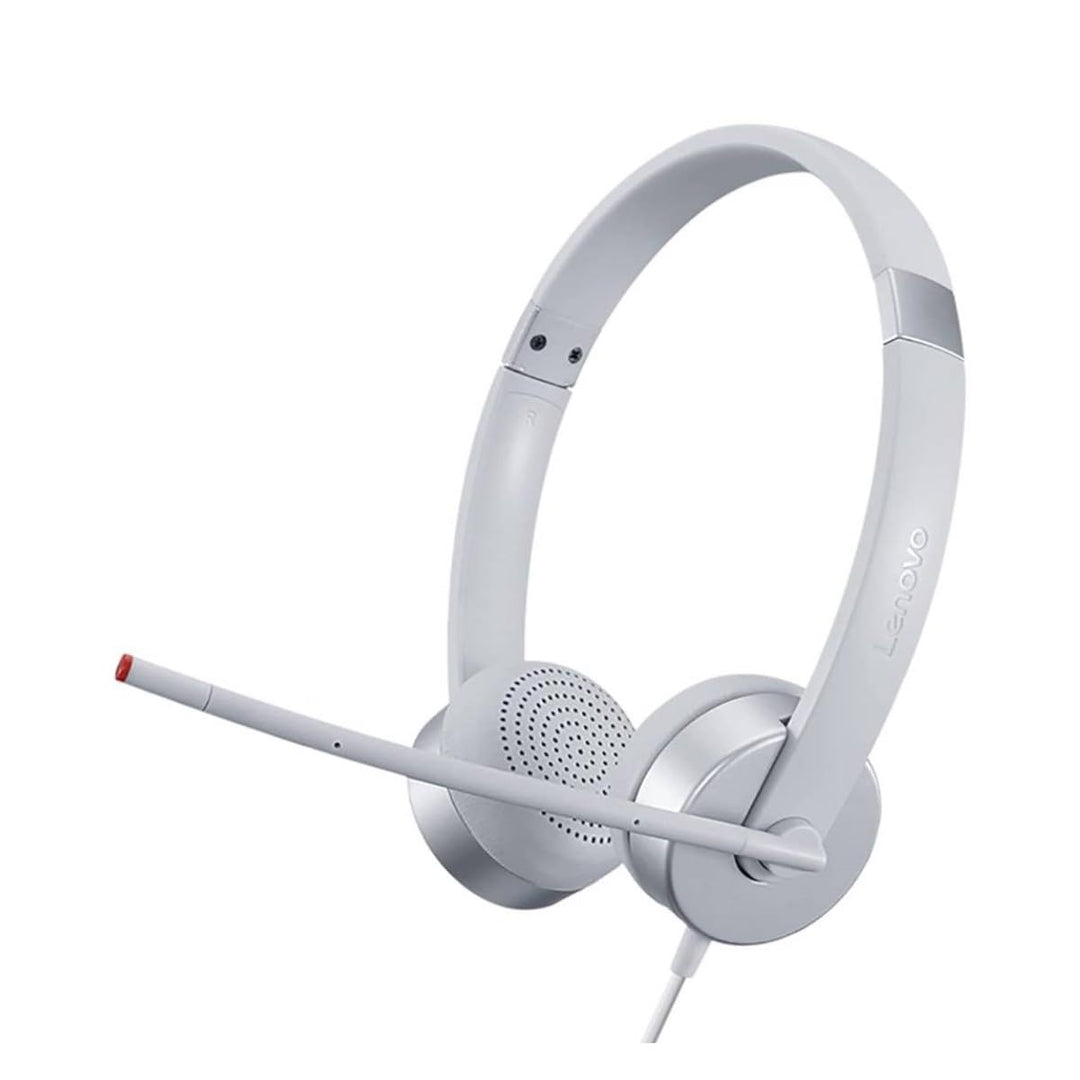Lenovo 100 - Analog-Stereo-Kopfhörer (Geräuschisolierung, 180-Grad-Mikrofon, entworfen für VOIP, ver