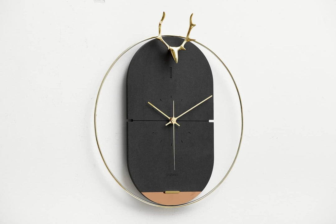 ONZENO Design Wanduhr 'The Dark Sky.' ohne Tickgeräusche