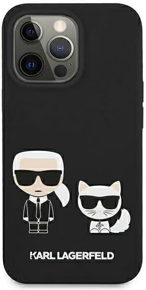 Karl Lagerfeld KLHMP13LSSKCK Hülle für iPhone 13 Pro / 13 6,1" schwarz Silicone Karl &amp; Choupette Mag