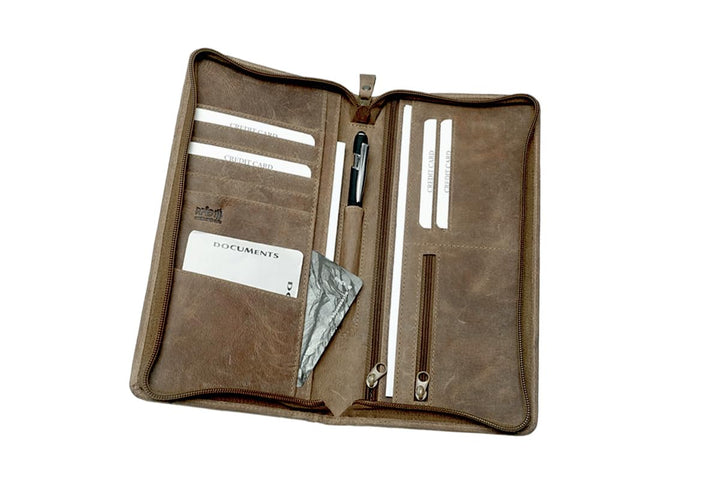 Reiseorganizer Leder Reisepasshülle Etui Dokumenten-mappe Leder Reise, Reisepass Organizer Familie,