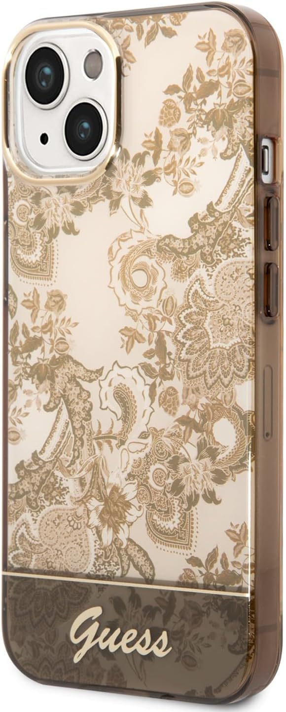 Guess GUHCP14MHGPLHC hülle für iPhone 14 Plus 6,7" Ochre hardcase Porcelain Collection