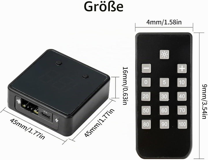 Aideepen 4 Pin 12V PWM-Lüfterregler, 60W 4 Draht Fan Speed Controller mit Fernbedienung und Bildschi