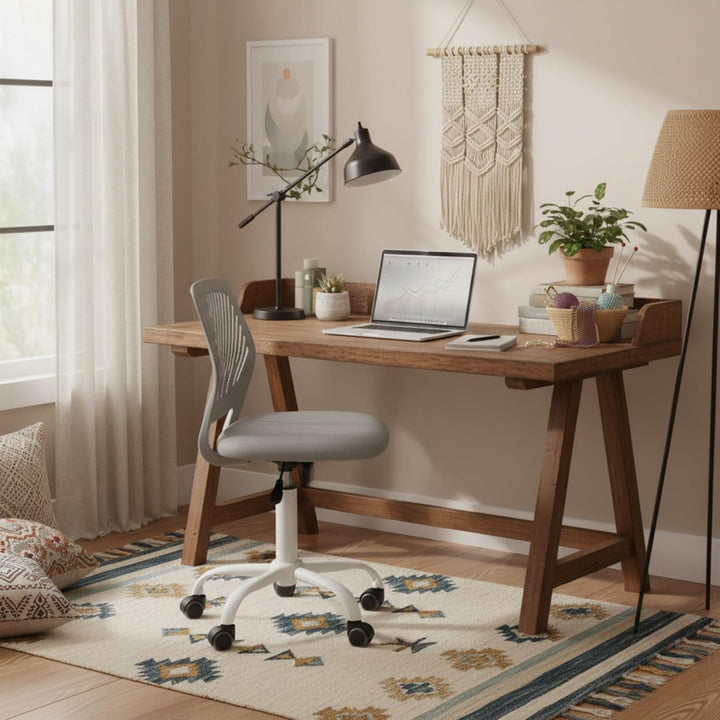 Homy Casa Schreibtischstuhl Verstellbarer Drehstuhl Bürostuhl Stoffsitz Ergonomischer Arbeitsstuhl o