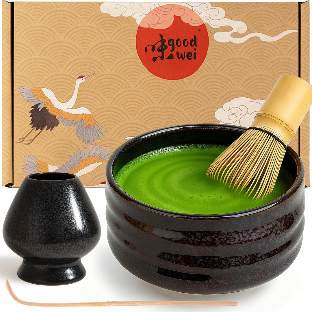 Goodwei Japanisches Matcha Komplett-Set mit hochwertiger Teeschale (Tetsu, 120) Tetsu 120, Tetsu 120