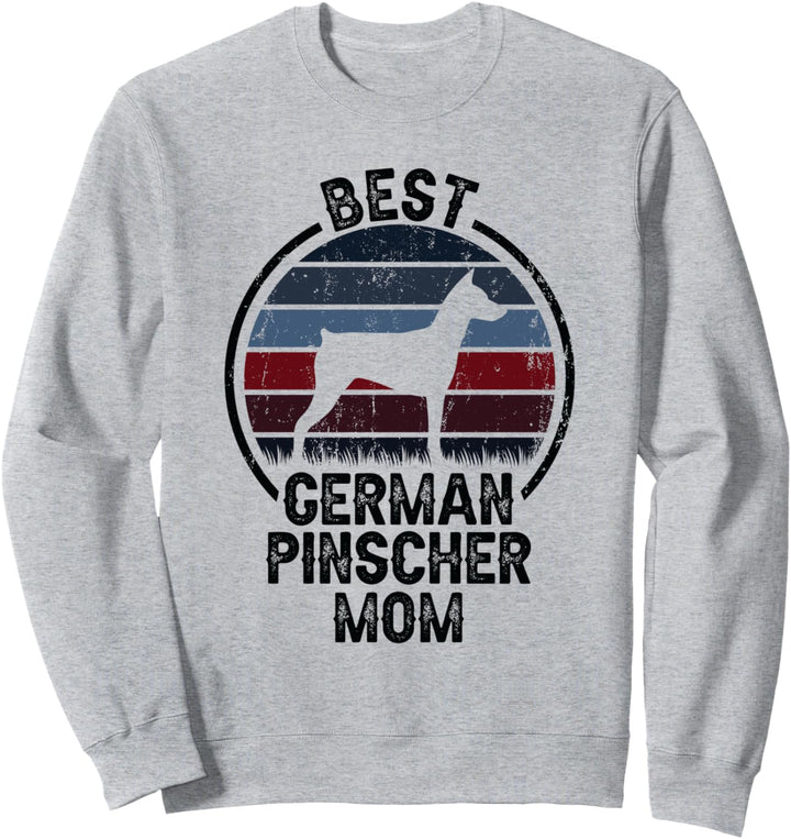 Beste Hund Mutter Mama - Vintage Deutsch Pinscher Sweatshirt