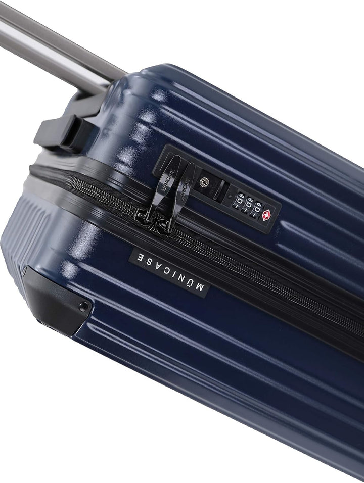 M816 TSA-Schloss Koffer Reisekoffer Trolley Hardschale Boardcase (Dunkelblau, Kleiner Koffer), Dunke
