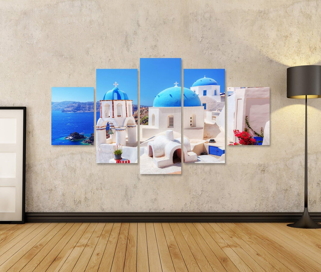islandburner Bild Bilder auf Leinwand Oia-Stadt auf Santorini-Insel, Griechenland. Wandbild, Poster,