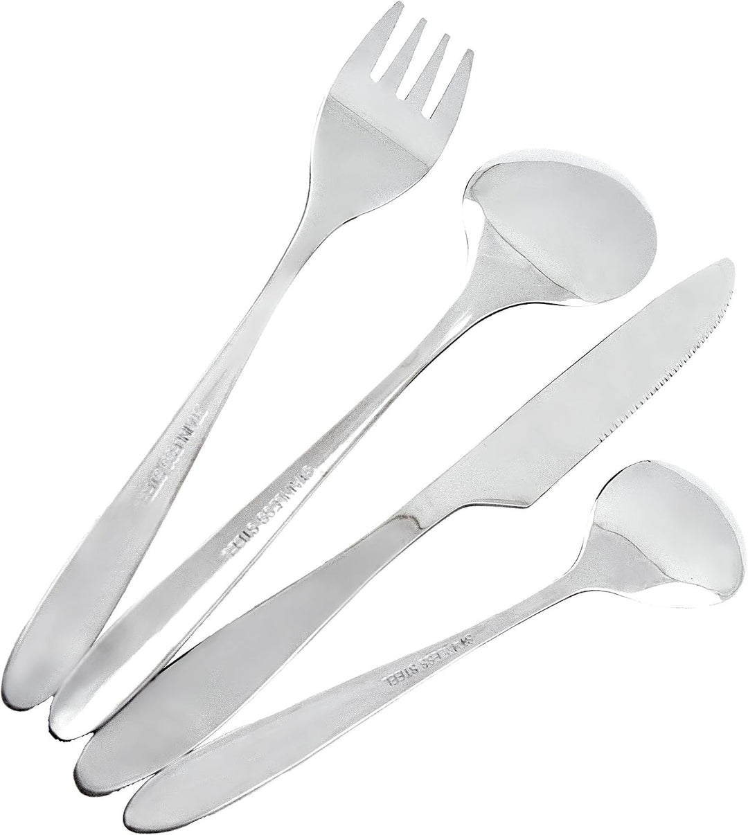 Black Snake® Camping Set - Edelstahl Teller &amp; Tasse mit Besteck | Flacher &amp; tiefer Teller, Lunch-Bes