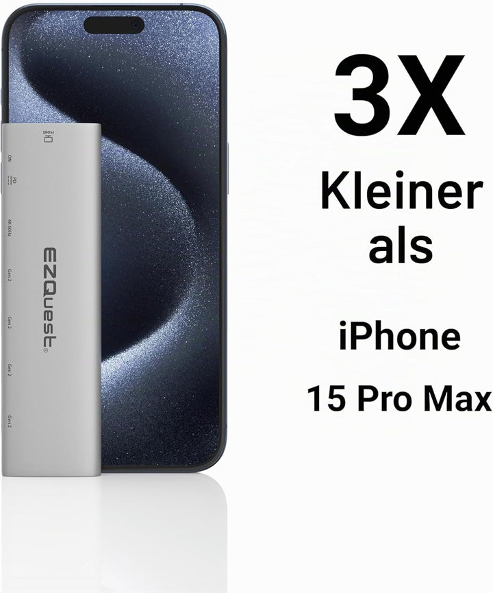 USB-C Slim Gen 2 Hub Adapter 6-in-1 1 USB-C 4K/60Hz Video, 4 USB-C Gen 2 10 Gbit/s und 1 USB-C Power