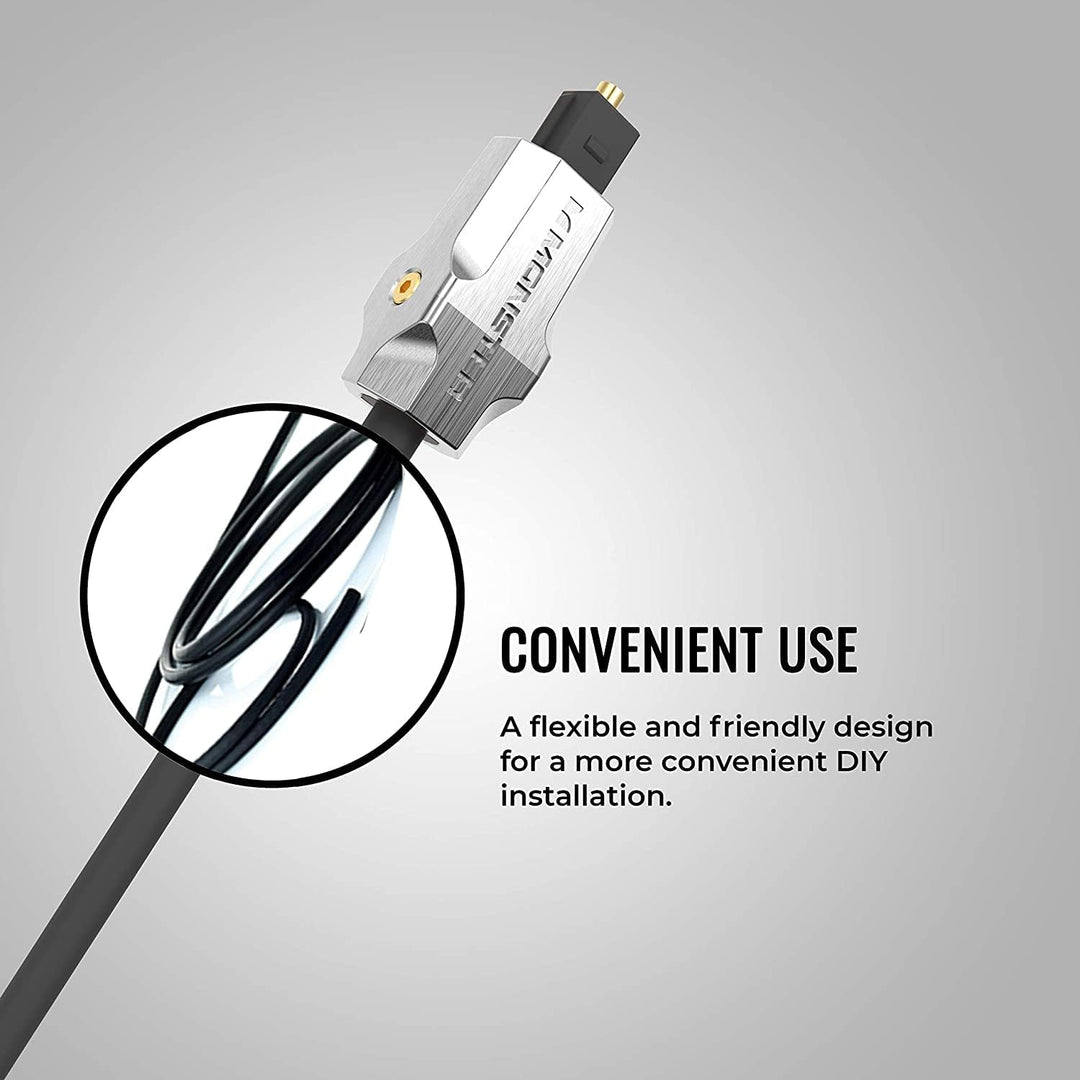 MONSTER M1000 Glasfaserkabel 3m, Fiber Optic Kabel, Surround-Sound, Digitales Audiokabel, Optimale S