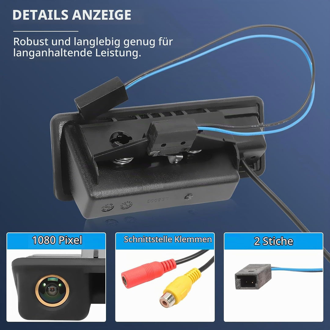 Rückfahrkamera AHD 1080P für 1er, 3er, 5er, X6, E39, E60, E70, E82, E90, 170 Grad Fischauge, funktio