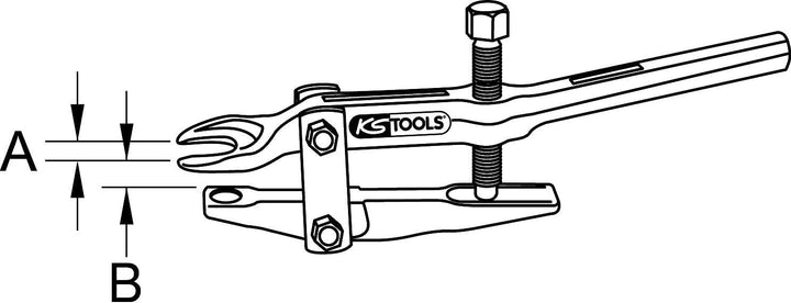 KS Tools 700.5625 Universal-Kugelgelenk-Ausdrücker, 20mm, langer Arm