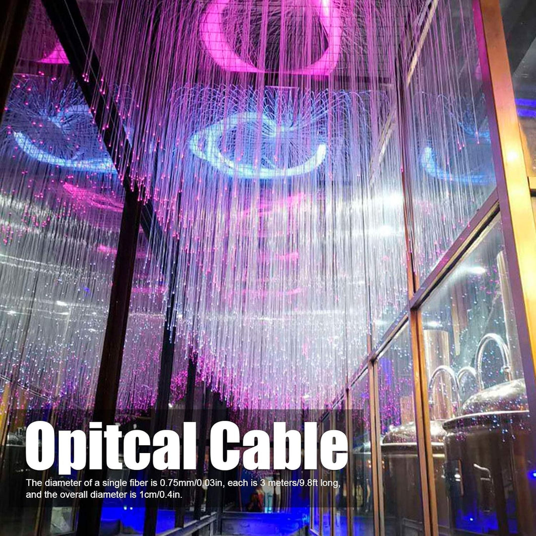 Glasfaser Lichtleiter, 200 Stück 0.75mm 3m PMMA Fiber Optic Cable, Kunststoff Ende Leuchten Glasfase