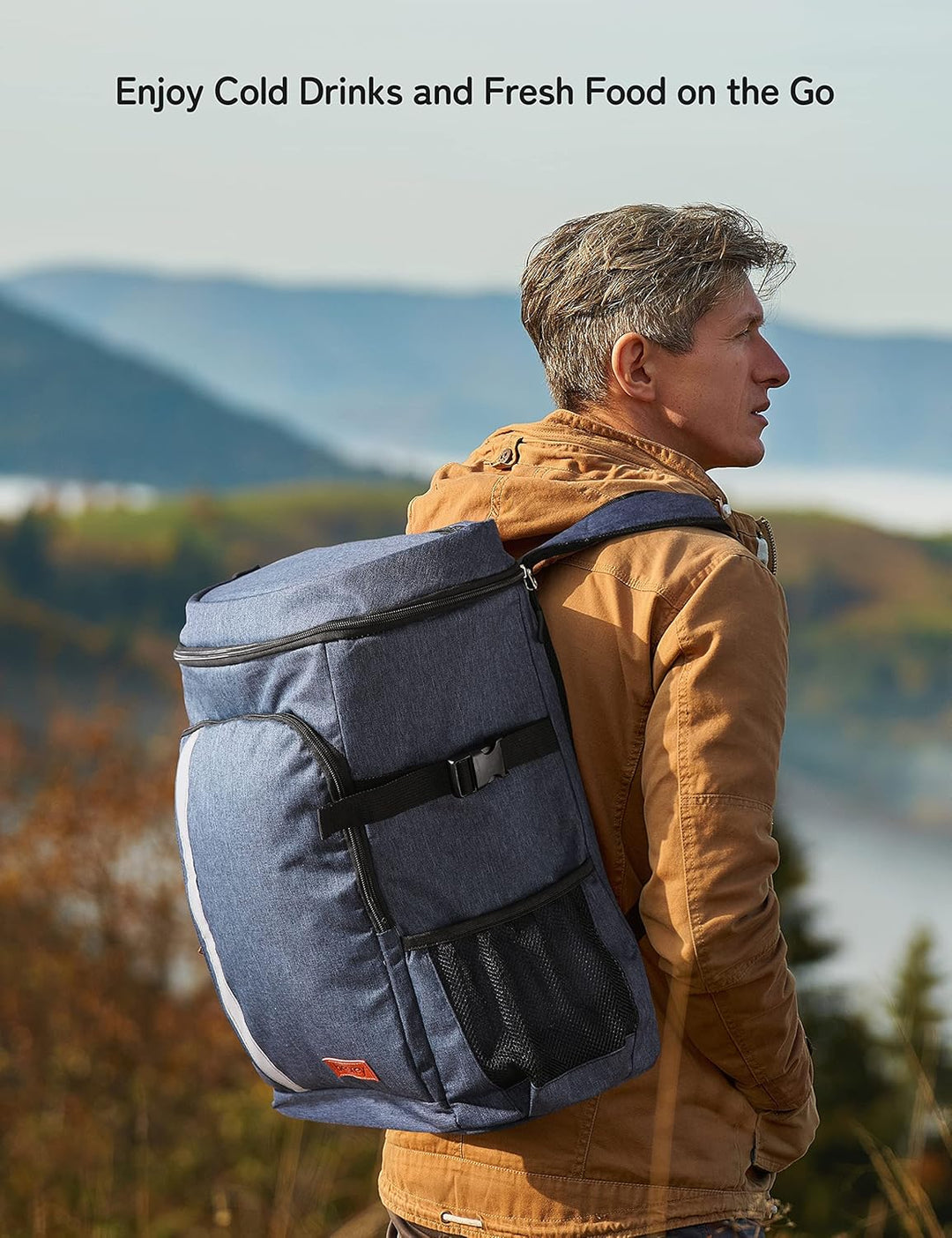 besrey Thermo-Rucksack, 30 l, Thermo-Rucksack, isoliert, hält Lebensmittel warm oder kalt, für Campi