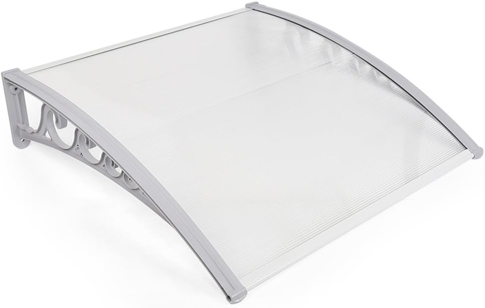 Vordach für Haustür, Überdachung Haustür aus Aluminium und Kompletten Polycarbonat-Hohlkammerplatte,