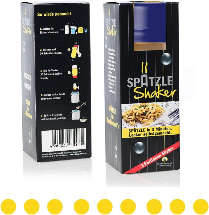 Das Original Spätzle-Shaker für 4 Portionen 875ml dunkelblau Selbstgemachte Spätzle mit unserem Spät