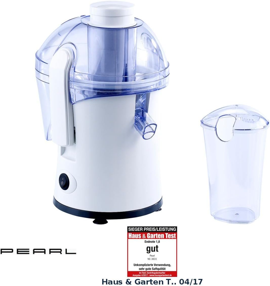 PEARL Saftzentrifuge: Elektrischer Zentrifugal-Entsafter, 260 Watt, 10.000 Upm (Küchen
