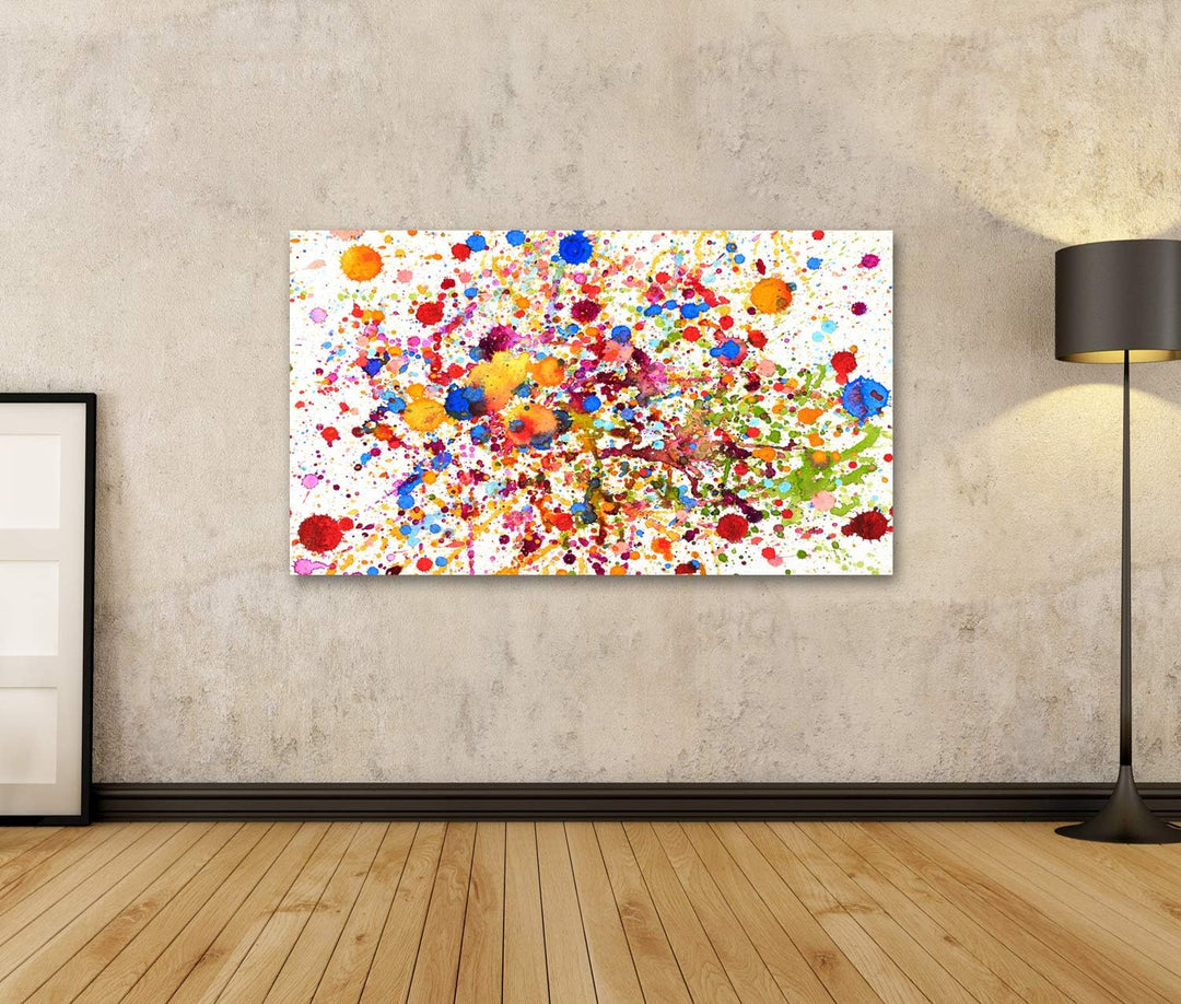 islandburner Bild auf Leinwand Bunte Farbkleckse Auf Weissem Hintergrund Bilder Wandbilder Poster 10