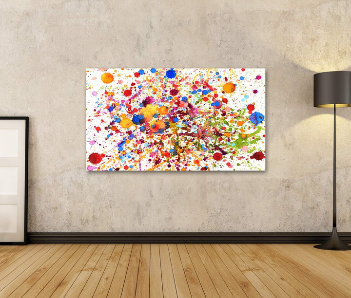 islandburner Bild auf Leinwand Bunte Farbkleckse Auf Weissem Hintergrund Bilder Wandbilder Poster 10