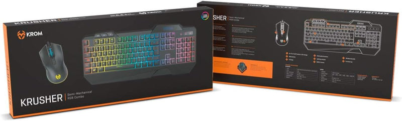 KROM Set mit Tastatur und Maus KRUSHER -NXKROMKRSHRSP- Set mini mechanische tastatur, RGB-LED-Beleuc