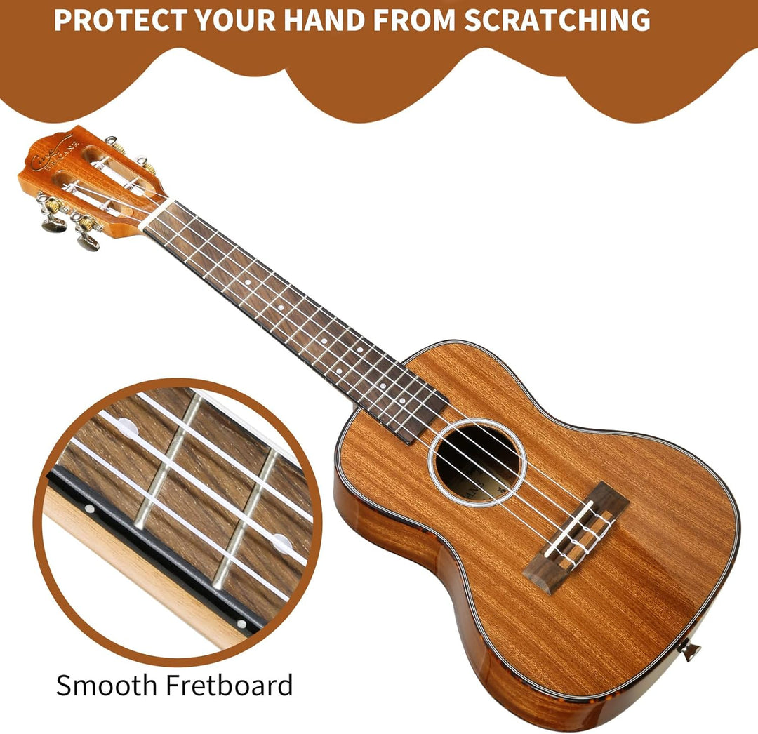 Konzert-Ukulele 23 Zoll Hochglanz Sapele Hawaii Ukulelen für Erwachsene Anfänger mit Gigbag Saiten 2