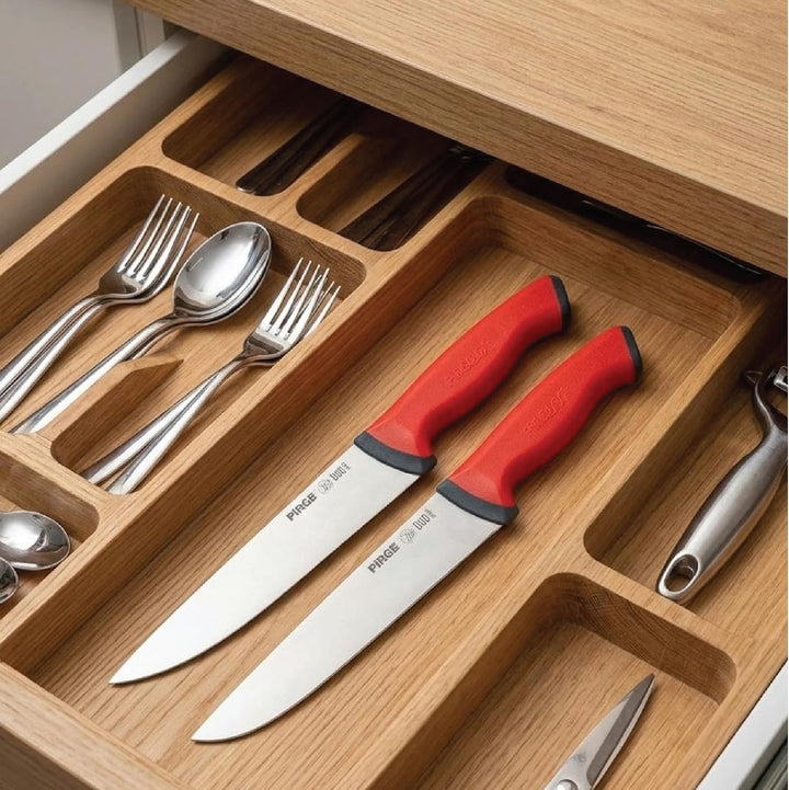 Pirge Duo Profi Metzgermesser Set 2 TLG - Rutschfester Griff - 16,5 cm und 21 cm - Schlachtermesser
