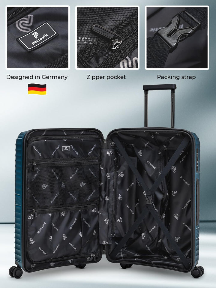 Pactastic Collection 02 Ultraleicht Hartschalen Check-in Koffer | Mittelgrosser Trolley 45 x 25 x 67