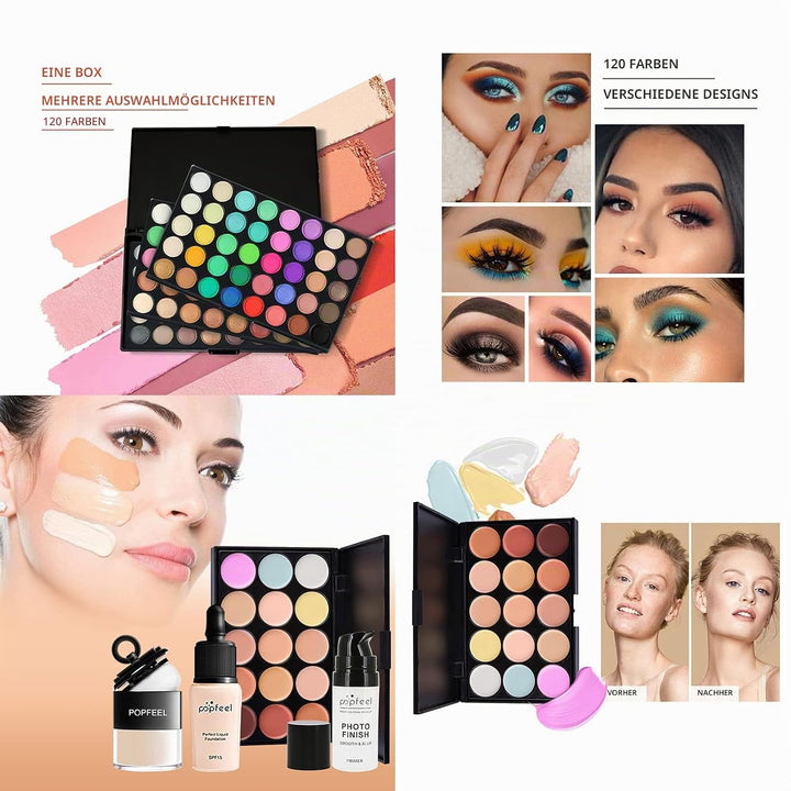 BrilliantDay Mehrzweck Make-up-Set All-in-One Make-up-Geschenkset Kosmetik-Palette Starter Kit Lipgl
