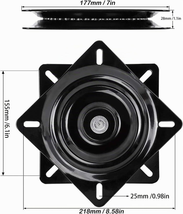 Universal Möbel Drehteller, Metall Möbel Drehteller, Drehbeschlag Schwerlast, 360° Grad Swivel Dreht