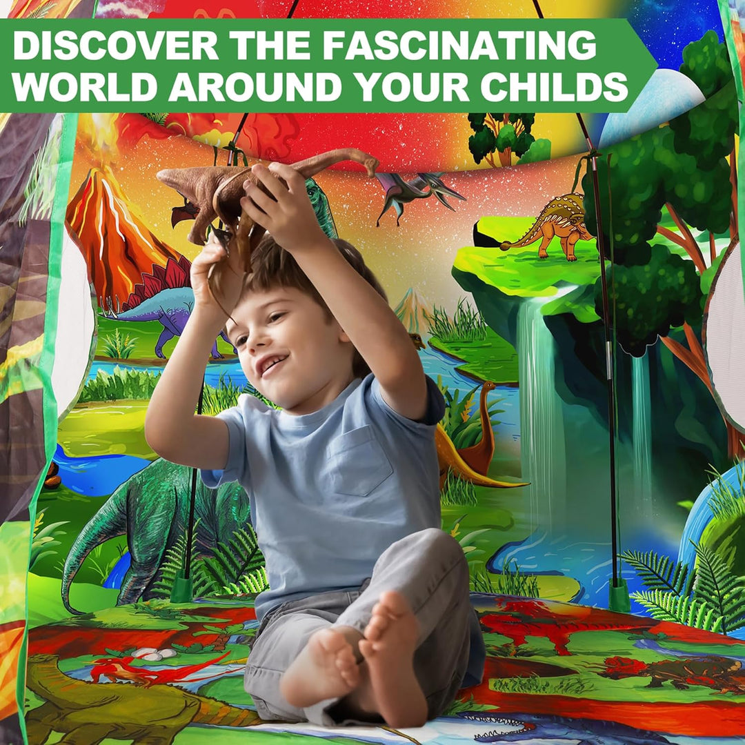 Dinosaurier Kinderzelt Spielzelt Für Jungen Und Mädchen Pop-Up Zelt Für Drinnen &amp; Draussen,Faltbares