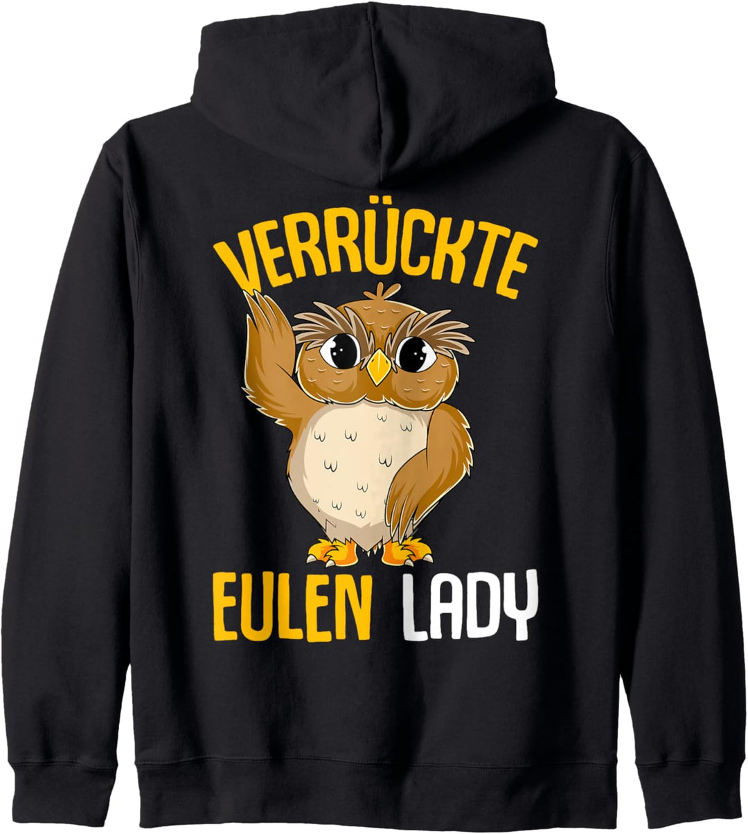Verrückte Eulen Lady Damen Eule Kapuzenjacke