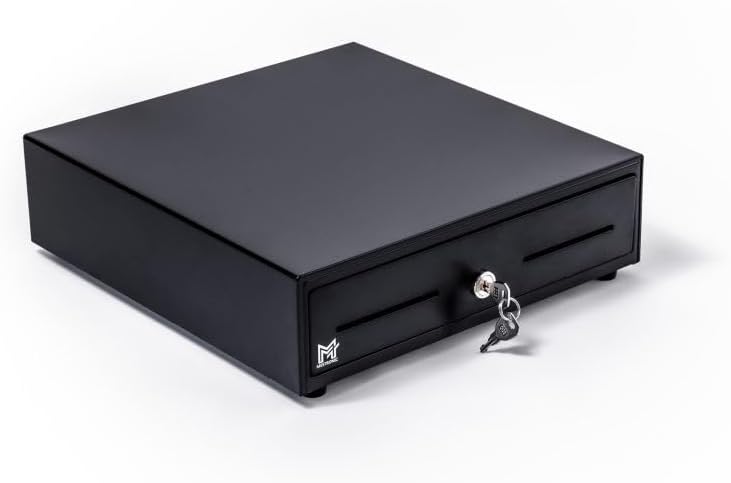 KAM-330 Touch Kassenschublade schwarz - manuelle Push Öffnung, 8 grosse Münzfächer und 4 Scheinfäche